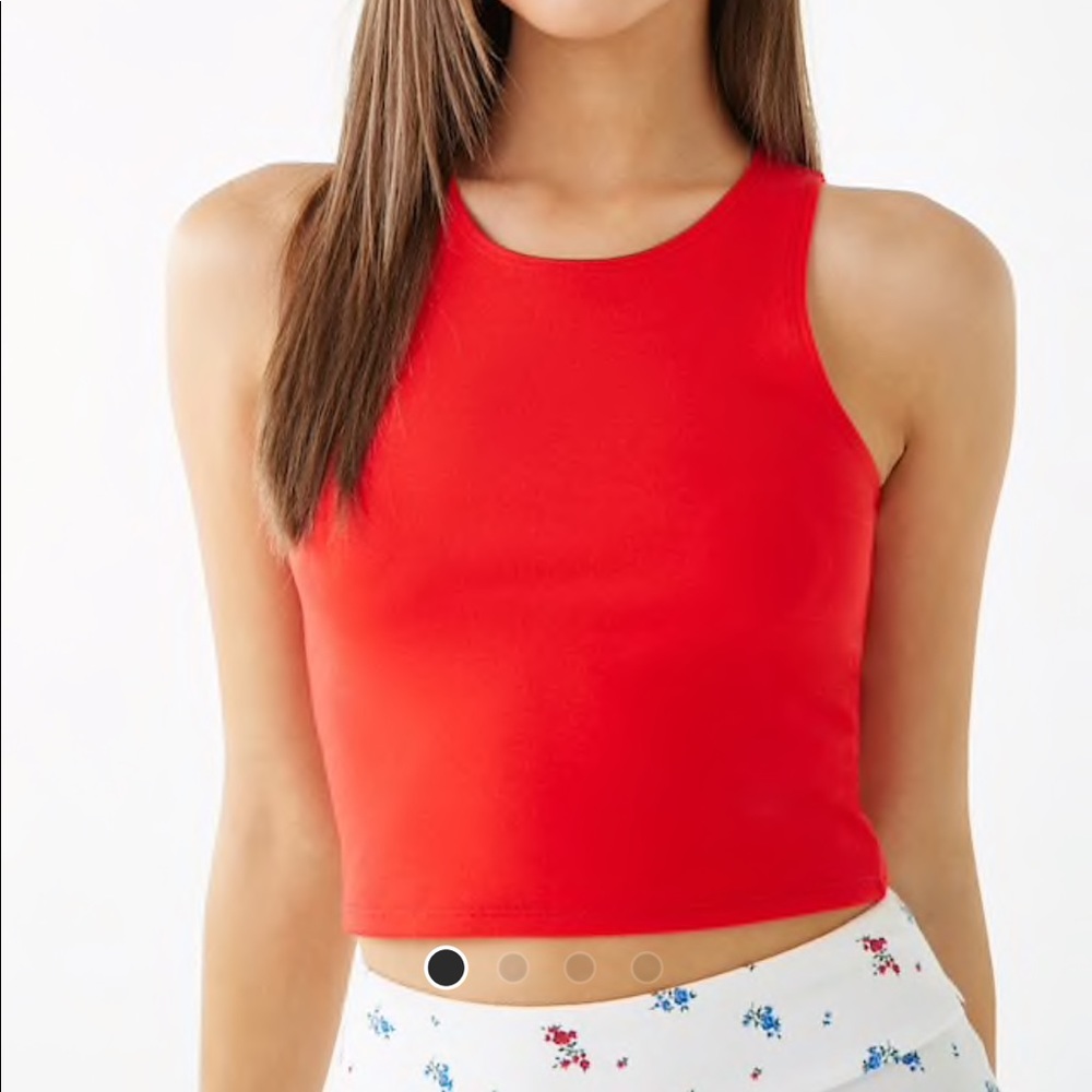 F21 cherry red top